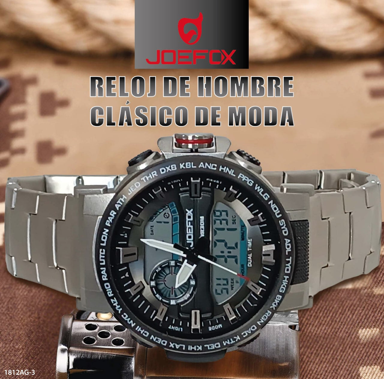 RELOJ JOEFOX DOBLE HORA